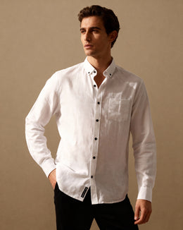 Arrowknight white cotton shirt-font view