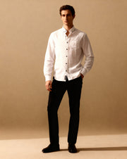 Arrowknight white cotton shirt-front full view