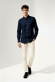 Arrowknight Navy Blue Cotton Shirt