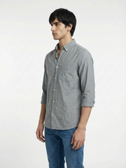 Men’s Pure Linen Grey Shirt – Stylish, Soft & Lightweight | ArrowKnight