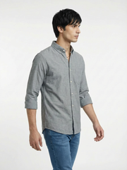 Men’s Pure Linen Grey Shirt – Stylish, Soft & Lightweight | ArrowKnight