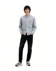 ArrowKnight Blue & White Checked Casual Shirt for Men