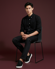 Arrowknight black cotton shirt -seat tabel view