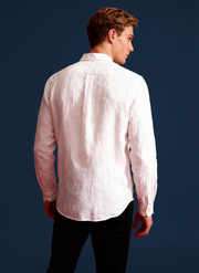 ArrowKnight Premium White Linen Shirt for Men -Casual Wear